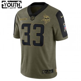 Camiseta Niño NFL Minnesota Vikings Dalvin Cook 33 Nike 2021 Salute to Service